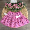 chân váy hoa thô xuân hè bé gái size 3- 10-