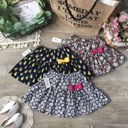 Chân váy hoa thô kèm quần cotton cho bé size từ 3-10