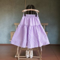 Chân váy kẻ caro dáng dài size 7 -15