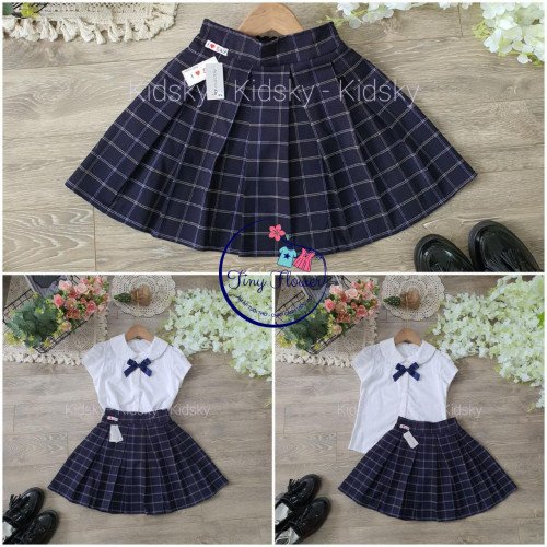 Chân váy học sinh kẻ kèm quần cotton bên trong size 7 -15-kidsky-bán sỉ Chân váy học sinh kẻ kèm quần cotton bên trong size 7 -15 Chân váy học sinh kẻ kèm quần cotton bên trong size 7 -15-