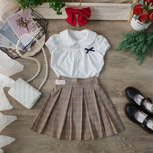 Chân váy kẻ xếp ly cho học sinh size 7 -15 - mầu kẻ nâu sáng-KIDSKY-bán sỉ Chân váy kẻ xếp ly cho học sinh size 7 -15 - mầu kẻ nâu sáng Chân váy kẻ xếp ly cho học sinh size 7 -15 - mầu kẻ nâu sáng-CHÂN VÁY HÈ SIZE ĐẠI