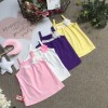 áo 2 dây cotton bé gái nơ ren size 2-6-