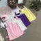 áo 2 dây cotton bé gái nơ ren size 2-6