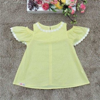 Áo boi trễ vai bé gái Áo boi trễ vai bé gái