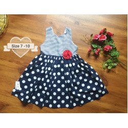 váy maxi thân kẻ chân chấm bi size 7 -10