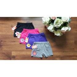 Quần đùi cotton co giãn bé gái bông hoa len Quần đùi cotton co giãn bé gái bông hoa len