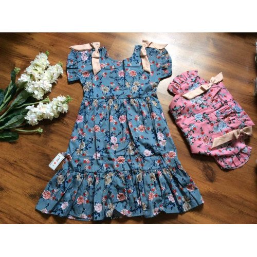 váy thô hoa 2 tầng đuôi cá size 7 -10-kidsky-bán sỉ váy thô hoa 2 tầng đuôi cá size 7 -10 váy thô hoa 2 tầng đuôi cá size 7 -10-