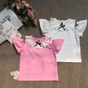 Áo cotton cổ ren trễ vai - A39285