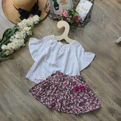 Áo sơ mi cổ tròn tay dún - A30115 Áo sơ mi cổ tròn tay dún - A30115