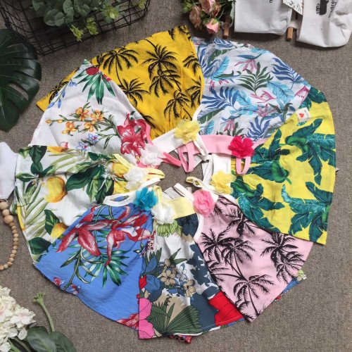Áo hai dây hoa tơ đũi size 6-10 - AD69185-kidsky-bán sỉ Áo hai dây hoa tơ đũi size 6-10 - AD69185 Áo hai dây hoa tơ đũi size 6-10 - AD69185-