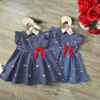 Váy hoa thô lụa size 2-6 - v50275