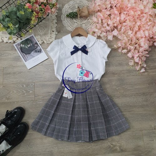 Áo sơ mi trắng cộc tay - cho học sinh size 7-11-kidsky-bán sỉ Áo sơ mi trắng cộc tay - cho học sinh size 7-11 Áo sơ mi trắng cộc tay - cho học sinh size 7-11-ÁO SƠ MI CỘC TAY BÉ GÁI