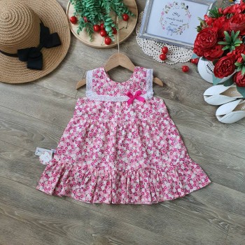 Váy hoa thô sát nách ren ngực size 2-6