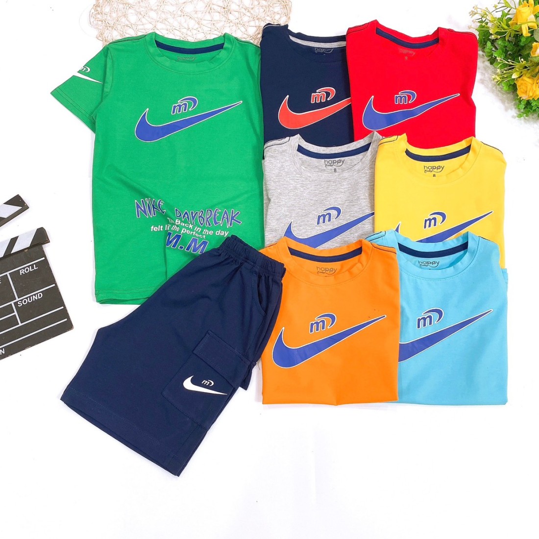 Bộ bé trai cotton in hình NIKE túi hộp-ĐỒ BỘ XUÂN HÈ BÉ TRAI